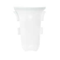 Grindjuostės vidinis kampas KORNER Optima Nr.M-219, spl. balta, 2 vnt.