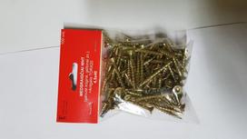Medsraigčiai WHT, 4,5 x 40 mm, įleidžiama galva, cinkuoti, 100 vnt., pridėtas antgalis TORX20