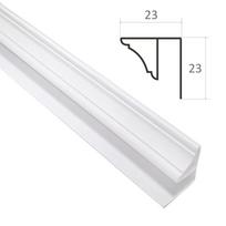 Lubinis profilis PVC dailylentėms WAKSLINE A02/Skv-1, 3000 x 5 mm, baltas