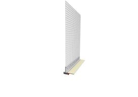 PVC deformacinis profilis su tinkliuku ir deformacine juostele EJOT GAP09/02L, matmenys 9 x 2400 mm,