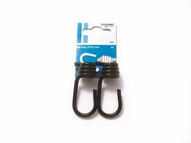Įtempimo kabliai guminei virvei POSAMO VAUKA, 6mm, plienas, dengtas juodos spalvos PVC