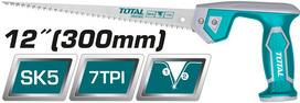 Pjūklas TOTAL, medžiui, plastikui, gipsui, SK5 plienas, 7TPI, 300 mm, THCS3006