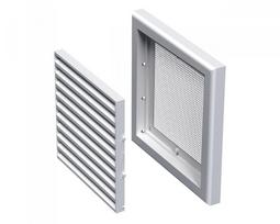 Ventiliacinės grotelės VENTS MV100S, 154 x 154, plastikinės, baltos spalvos