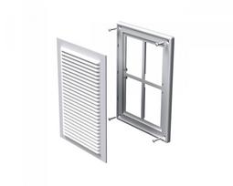 Ventiliacinės grotelės VENTS MV125S, 182 x 251, su tvirtinimo varžtu, plastikinės, baltos spalvos