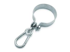 Žiedo pavidalo kablys su karabinu POSAMO VAUKA, 50mm, galvanizuotas plienas, Zn
