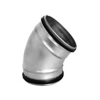 Alkūnė ALNOR PBG-45-125, d125 mm-45°, su tarpine, cinkuota skarda