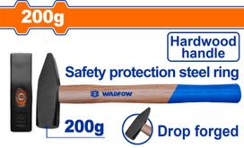 Mechaniko plaktukas WADFOW, kietmedžio rankena, 45CS, 0,2 kg, WMB1302