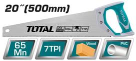 Pjūklas TOTAL, medžiui, 0.9 mm, 7TPI, 500 mm, THT55206