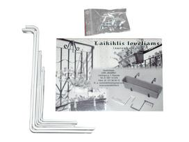 Metalinis surenkamas laikiklis loveliui, 16 x 2 x 23cm., 2 vnt, baltas