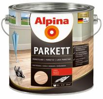 Alkidinis lakas ALPINA Parkettlack, 2,5 l, blizgus, skaidrus, skirtas medinėms grindims