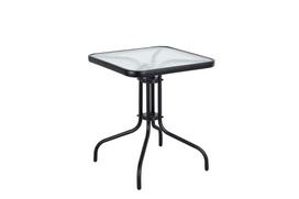 Kvadratinis stalas NOVELLY HOME Nh-073, 60 x 60 x 70 cm, plienas, grūdintas stiklas, maks. apkrova i