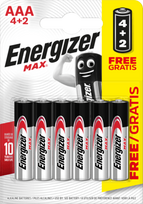 Maitinimo elementai ENERGIZER, 4 + 2 vnt. AAA, LR03, BEAU2-LR03UX6