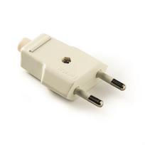 Kištukas FAMATEL, be įž., baltos sp., 10A 250V, plokščias