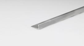 Kampas plytelėms ARCANSAS 061H/F/90, 2500 x 23 x 12 mm, aliuminis anoduotas, išorinis, "edge", sidab