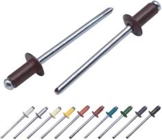 Aliumininės kniedės, 4,0 x 10 mm, RAL8017, 50 vnt., šokolado ruda