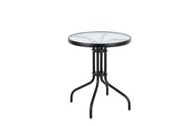 Apvalus stalas NOVELLY HOME Nh-070, 60 x 60 x 70 cm, plienas, grūdintas stiklas, maks. apkrova iki 3