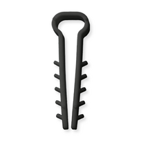 Kabelio, tvirtinimo dirželio laikiklis XIDO, stačiakampio formos, 10x5 mm, juodos sp., 100 vnt., TDK