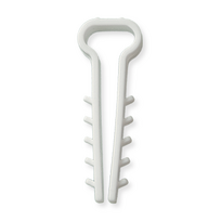 Kabelio, tvirtinimo dirželio laikiklis XIDO, stačiakampio formos, 12x6 mm, baltos sp., 100 vnt., TDK