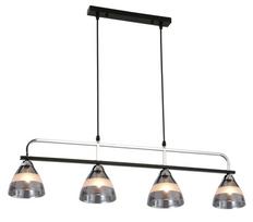 Pakabinamas šviestuvas BALTIK GAISMA K90361/4P, E27, 4 x 60W, juodos sp., metalas+stiklas, 900 x 780