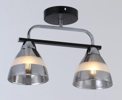 Pakabinamas šviestuvas BALTIK GAISMA K90561/2, E27, 2 x 60W, juodos sp., metalas+stiklas, 360 x 260