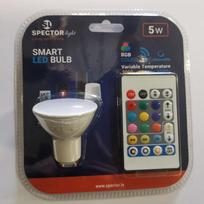 Išmanioji LED lempa SPECTOR LIGHT Smart, 5W, GU10, 220-240V, 400 lm, RGB, dimer., su pultu ir valdom
