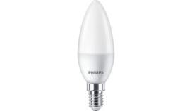 LED lempa PHILIPS, 5W (=40W), E14 B35 žvakė, 220-240V, 4000K, 470 lm, matinė