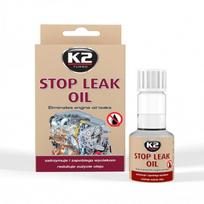 Tepalo priedas K2 Stop leak oil, visiems vidaus degimo varikliams, 50 ml