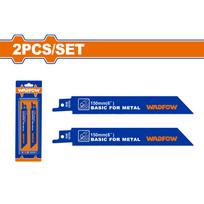 Tiesinio pjūklo pjūkleliai WADFOW, metalui, 18TPI, 150 mm, 2 vnt., WJT922EF