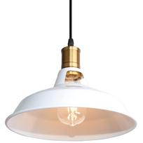 Pakabinamas šviestuvas G.LUX Gt-310-D31-1S-Wh Loft-8, 1 x E27, 310 mm skersmens gaubtas, baltos/žalv
