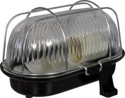 Specialiųjų patalpų šviestuvas PAWBOL, IP44, E27, 60 W, 220-240V, plastikas/stiklas, ovalus, su meta
