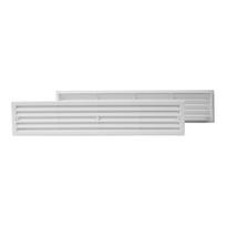 Ventiliacinės grotelės EUROPLAST VR459, 450 x 92, plastikinės, durims, baltos spalvos