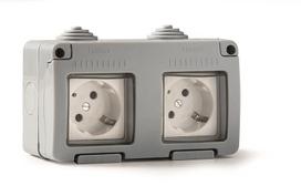 Kištukinis lizdas FAMATEL 19071, hermetinis su įž. baltos sp.