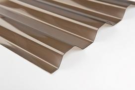 Profiliuota plokštė OMBRE , trapecinė, matmenys 0,7x900x3000 mm, bronzos spalva, PVC lakštai skirti