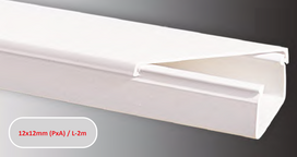 Kanalas kabeliui SERT PLASTIK Sert01212, 2 m, PVC, 12 x 12 mm, baltos spalvos