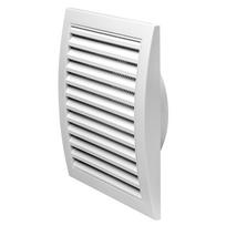 Ventiliacinės grotelės EUROPLAST ND12, d125/190 x 190, plastikinės, baltos spalvos