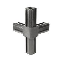 Plastikinė T formos profilių jungtis, matmenys 20 x 20 mm, juodos spalvos, 426385