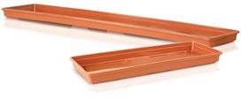 Plastikinis lauko lovelio padėkliukas AGRO, 70 cm., terakotos sp., 65,3 x 12,7 x 2,8 cm., terakotos
