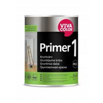 Vandeniniai gruntiniai dažai VIVACOLOR Primer 1, 0,9 l, balti, tuonuojami, vidaus ir išorės darbams