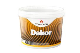 Dekoratyviniai dažai TOPCOLOR Decor 9, 10 l, balti, matiniai, atsparūs plovimui ir atmosferos poveik