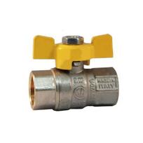 Rutulinis ventilis dujoms BIANCHI 15, 1/2'', vidus/vidus, su trumpa rankenėle