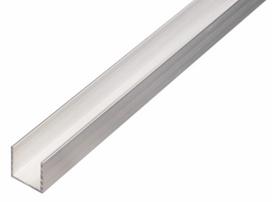 Aliuminio profilis U formos BA , matmenys 25 x 25 x 25 x 2,0 x 1000 mm, 470357