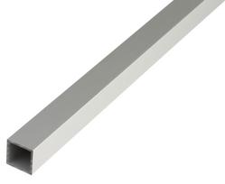 Aliuminio profilis, kvadratinis, anoduotas, sidabrinės sp., matmenys 1,5 x 20 x 20 x 1000 mm, 473532