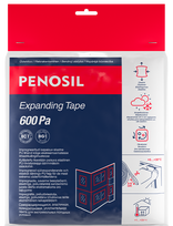 Savaime besiplečianti juosta PENOSIL Expanding Tape 600 Pa, 10/3-7 mm juoda, 8 m/rul