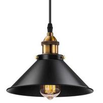 Pakabinamas šviestuvas G.LUX Gt-260-D26-1S-Bl Loft-5, 1 x E27, 260 mm skersmens gaubtas, juodos/žalv