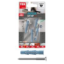 Universalus sandarinimo kaištis TOX Aqua Stop Pro, 6/38 + nerūd. plieno varžtai, 4 vnt.