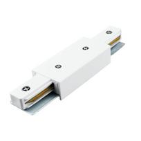 Kryptinių šviestuvų bėgelių montavimo jungtis DPM X-Line, tiesi, aliuminė, 33 x 20 mm, baltos sp., S