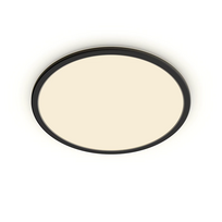 LED šviestuvas PHILIPS Superslim Cl550, paviršinis, 18 W, 2700 K, 1700 lm, apvalus, juodos sp., IP44