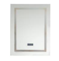 Vonios veidrodis RIDDER Sissi Xl, 80 x 60 x 5,6 cm, LED apšvietimas, Bluetooth, matinis chromas