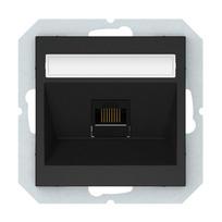 Kompiuterio lizdas VILMA Qr1000 Klrj45-16E2-02, 1 x RJ45, įleidžiamas, 6 kategorijos, matinės juodos