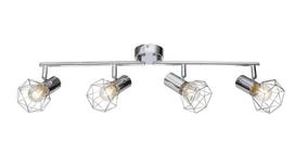 Kryptinis šviestuvas GLOBO Xara I, E14, 4 x 40W, 230V, chromas, 600 x 150 mm, 54802-4